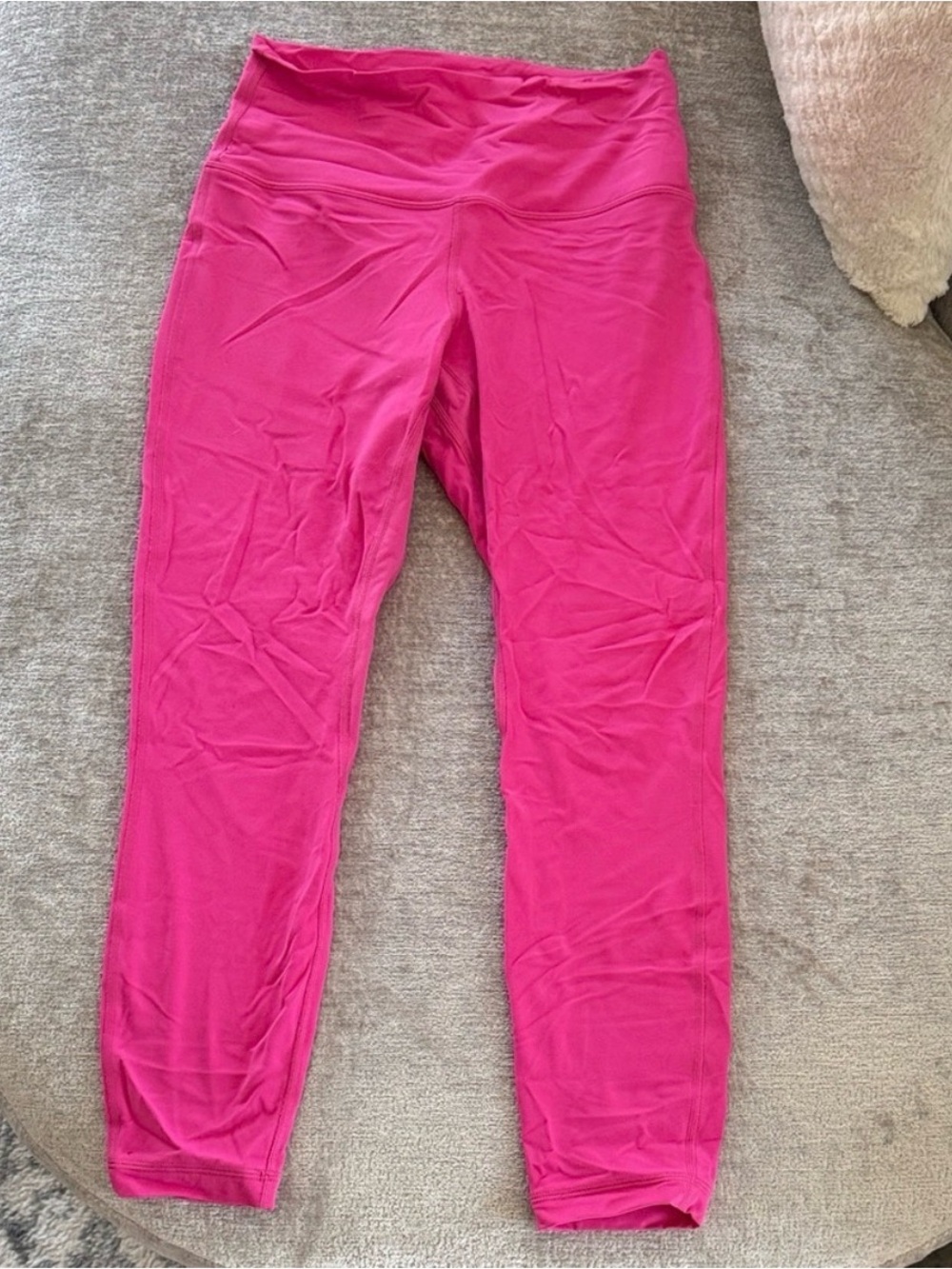 Lululemon Pink Cropped Leggings Size 6 High Rise Yoga Running